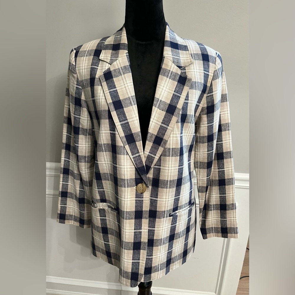 Requirements Petite Linen Blend Blazer-size 8